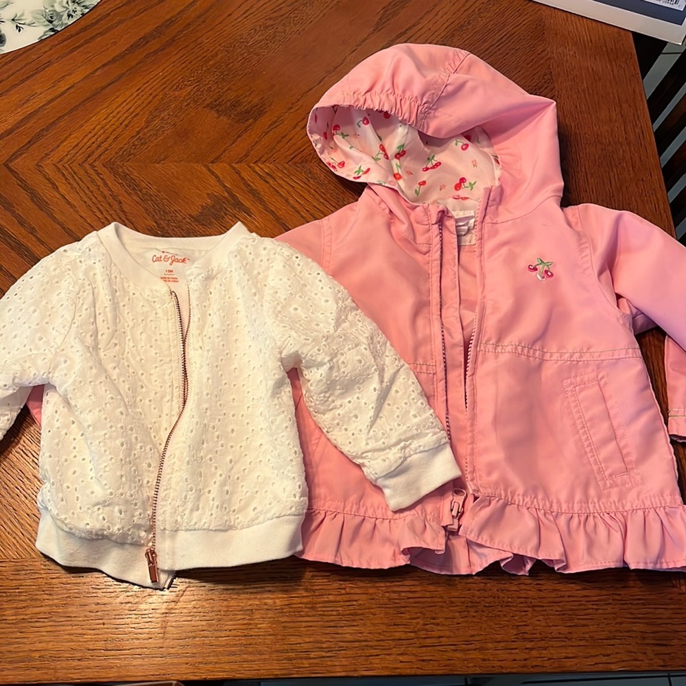 2 lightweight jackets.
